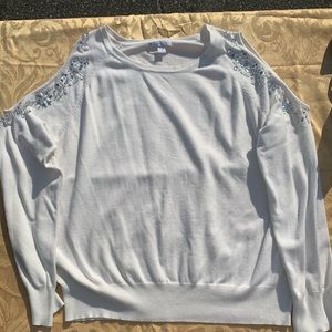 Off white cold shoulder sweater